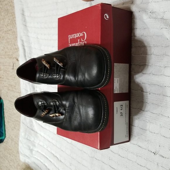 🕸Stephane Gontard 37.5 Atlantic Noir " Tissot Toggle Shoe - Picture 1 of 8